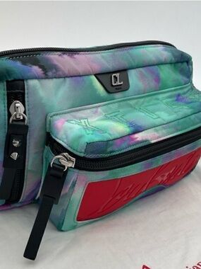 Unisex Christian Louboutin Lounodeal adjustable belt bag .